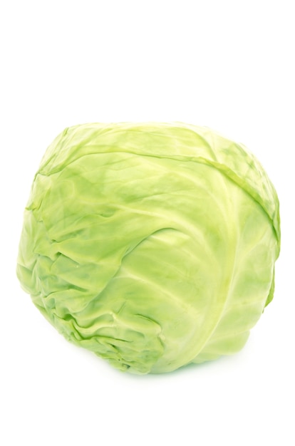 Fresh and tasty cabbage isolated on white surface