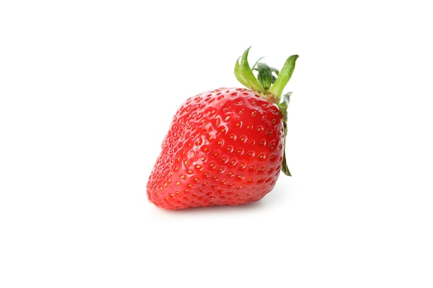 Fresh tasty strawberry isolated on white surface