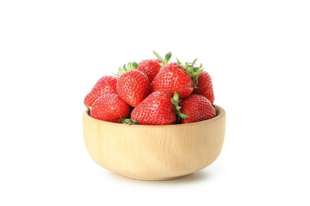 Fresh tasty strawberry isolated on white surface