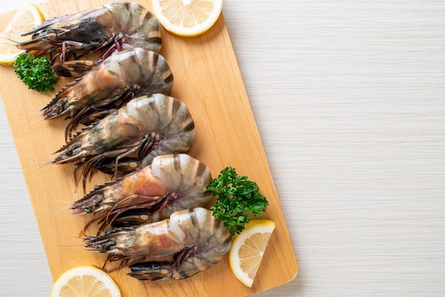 Fresh tiger prawn or shrimp