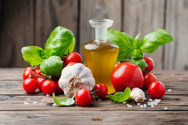 Fresh tomato, basil and olive oil