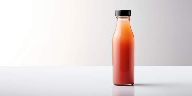 Fresh Tomato Juice in Glass Bottle