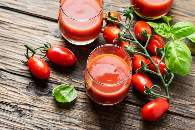 Photo fresh tomato juice