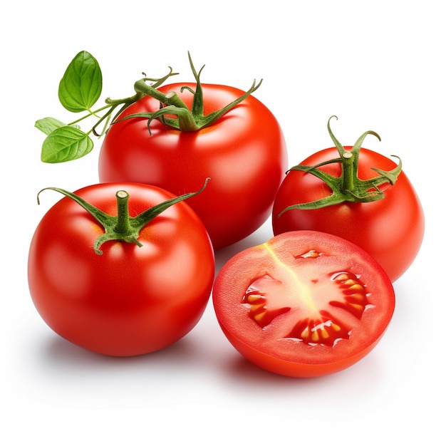 fresh tomato stock on white background