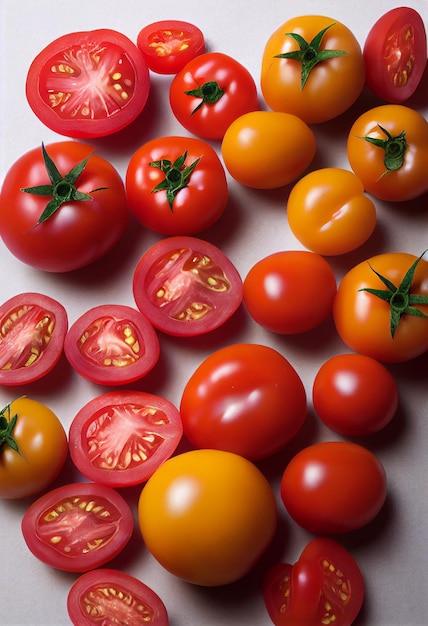 Fresh tomato on table