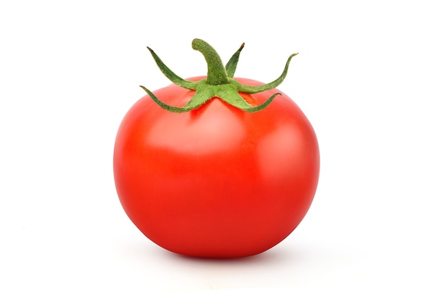 Fresh tomato on white background