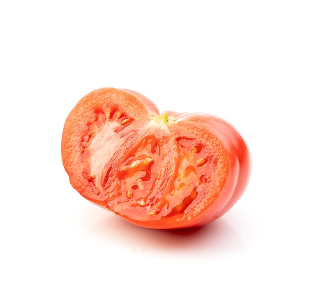 Fresh tomato on white background