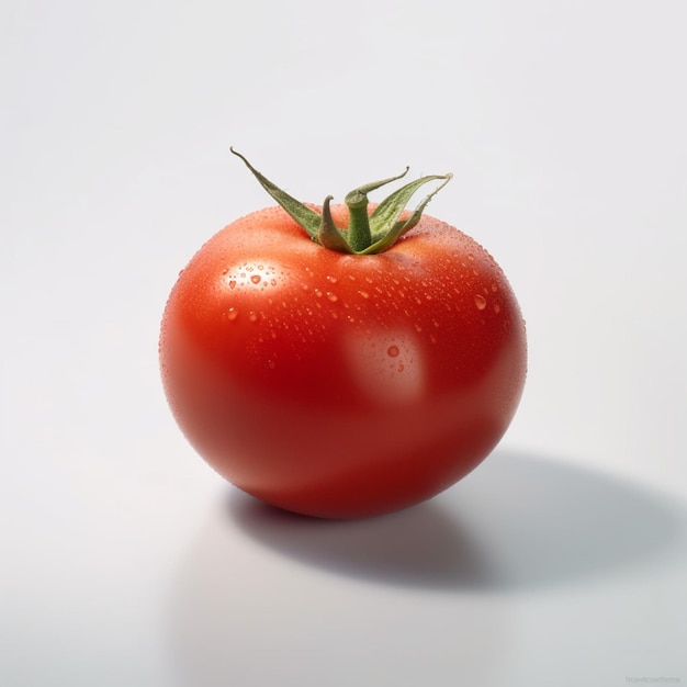 fresh tomato on white background