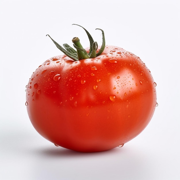 fresh tomato on white background