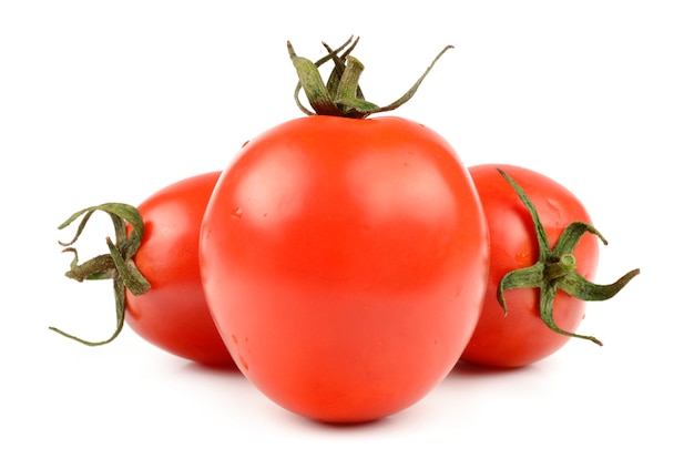 Fresh tomato on white