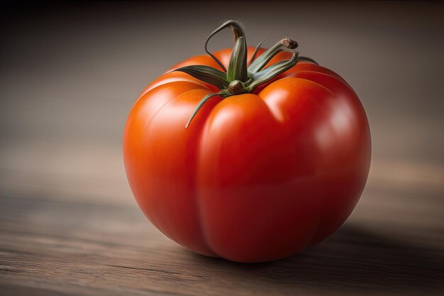 사진 나무 바탕에 신선한 토마토 ai generative