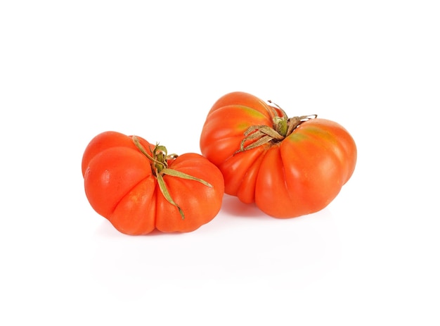 Fresh tomatoes isolated on a white background