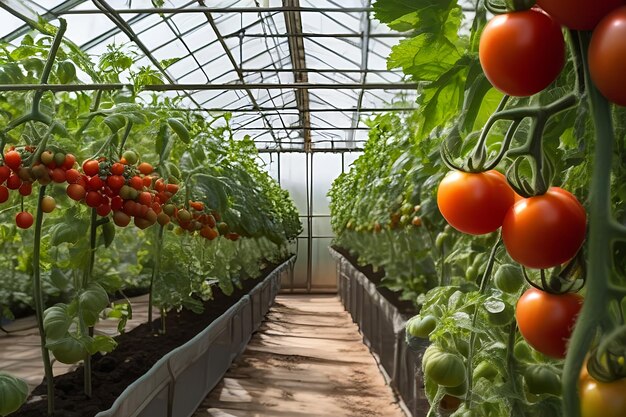 Fresh tomatoes picked from the bush