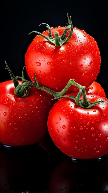 Fresh Tomatoes on White Background CloseUps