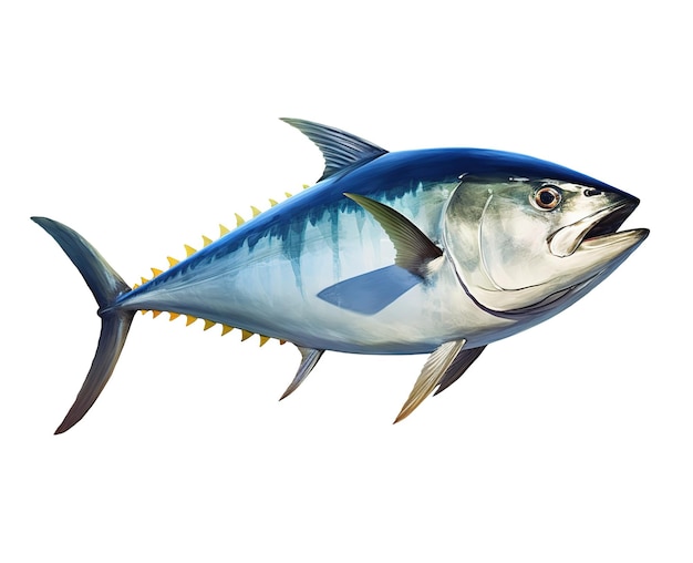 Fresh tuna fish isolated