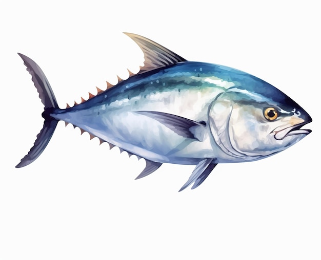 Fresh tuna fish isolated