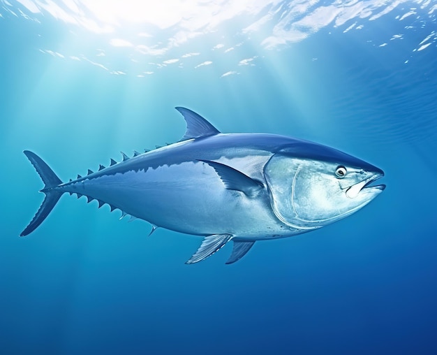 Fresh tuna fish isolated