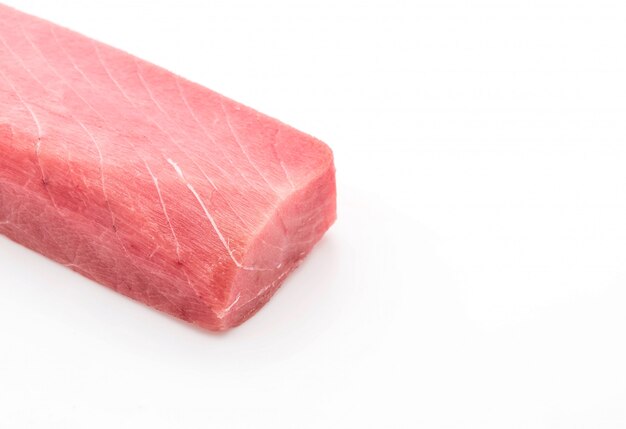 fresh tuna on white