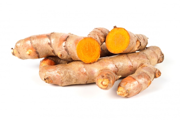 Fresh turmeric (Curcuma) rhizome. herbal