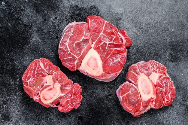 Fresh veal meat osso buco shank steak,  italian ossobuco