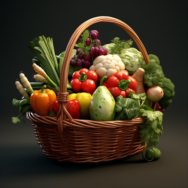 Fresh vegetable basket