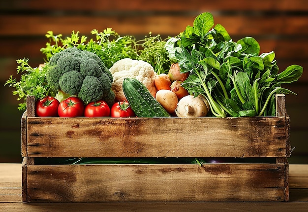 Fresh Vegetable collection bounty healthy eating vegetarian food background