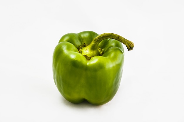 Fresh vegetable, Green Pepper on a white background.