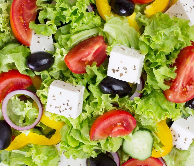 Fresh vegetable salad background