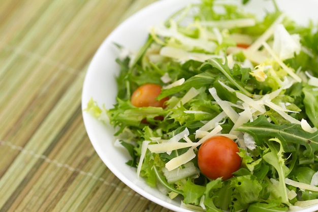 Fresh vegetable salad in a bowl