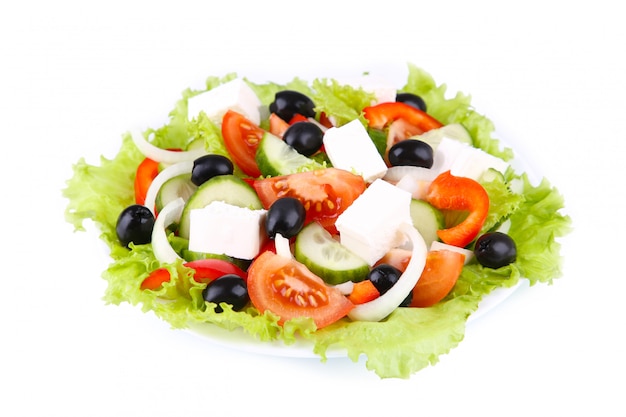 Fresh vegetable salad isolated