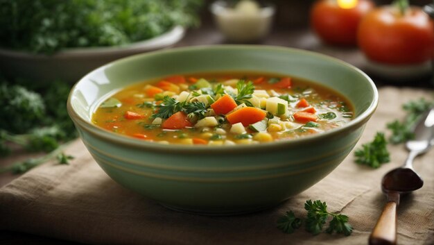 Fresh vegetable soup