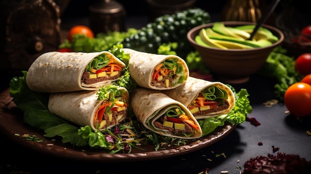 Fresh Vegetable Tortilla Wraps