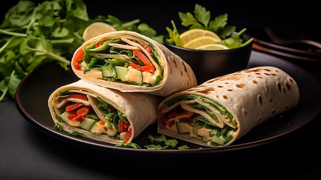 Fresh Vegetable Tortilla Wraps