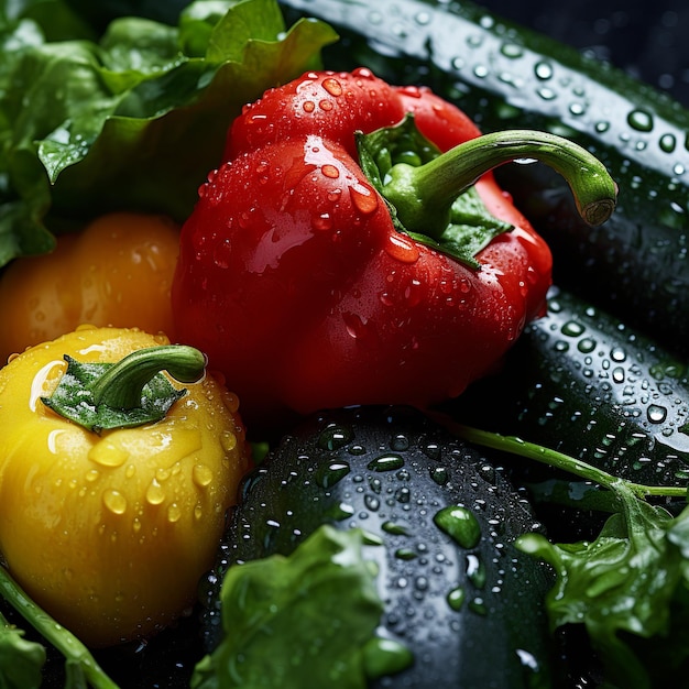 Photo fresh vegetables background