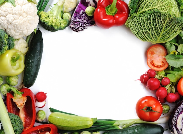 Fresh vegetables, banner for your text