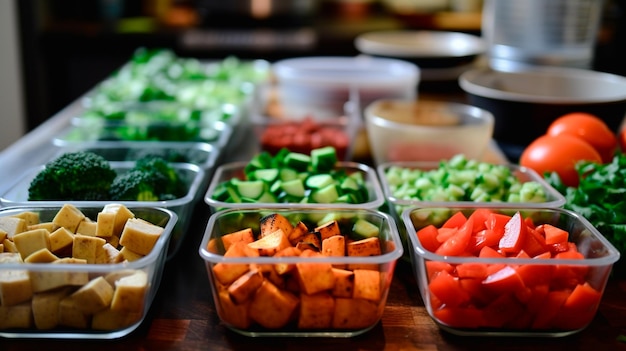 fresh vegetables in a cooking box