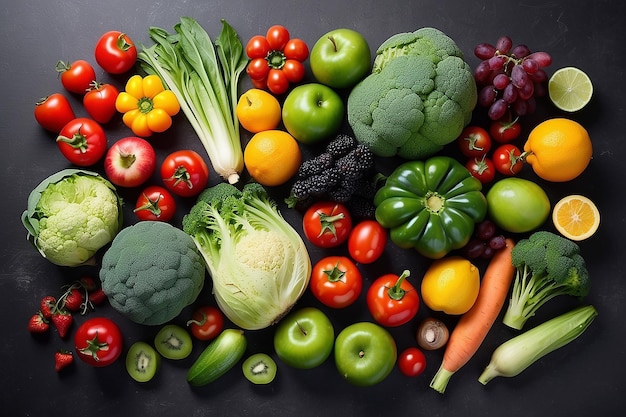 Fresh vegetables and fruits Lifestyle and proper nutrition