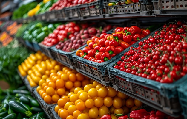 Fresh vegetables at the grocery store