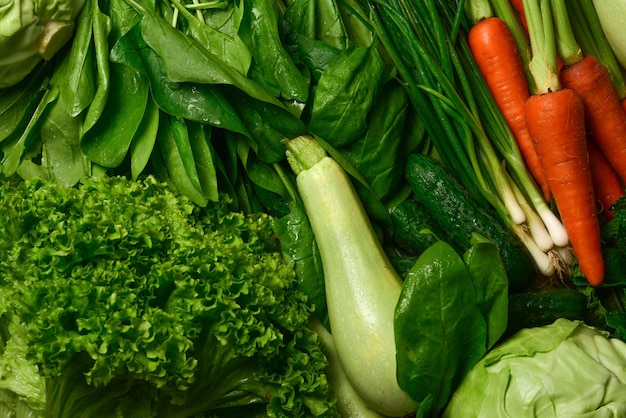 Photo fresh vegetables and herbs as a background