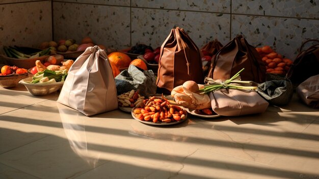 fresh vegetables in the kitchen