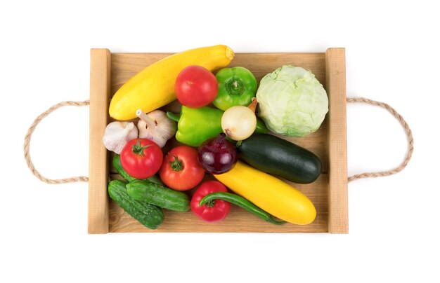 Fresh vegetables in a large assortment.