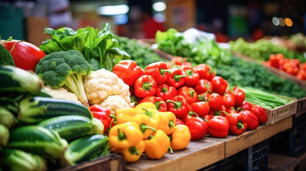 Fresh vegetables in the market