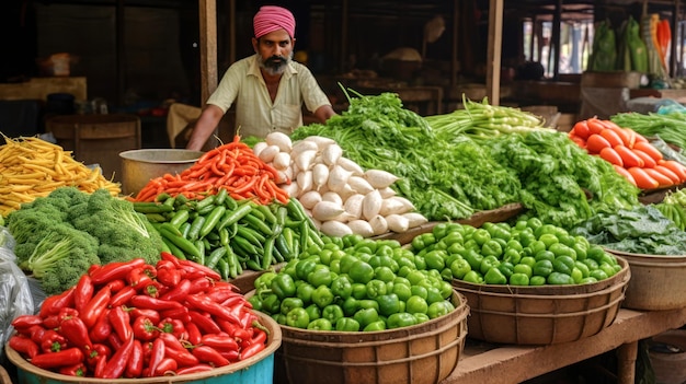 Fresh vegetables in the market