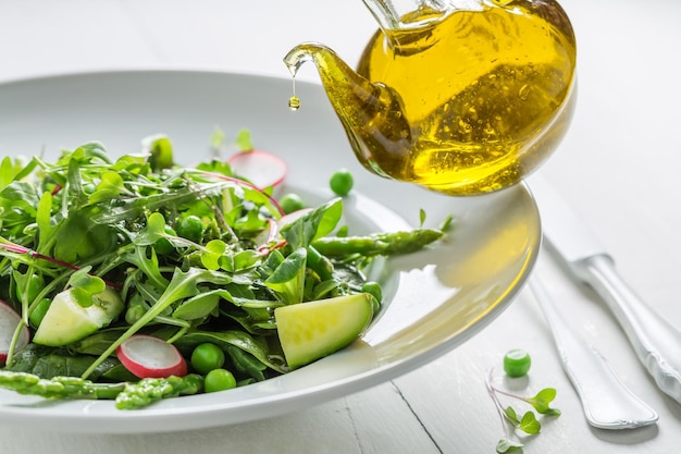 Fresh vegetarian salad with mix of vegetables