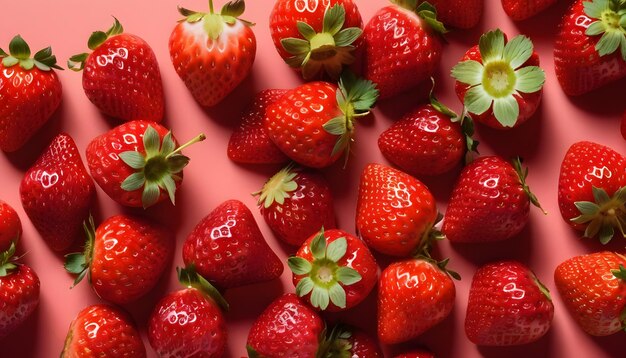 Foto le fragole fresche vibranti con i semi luccicanti sembrano appena raccolte e deliziose