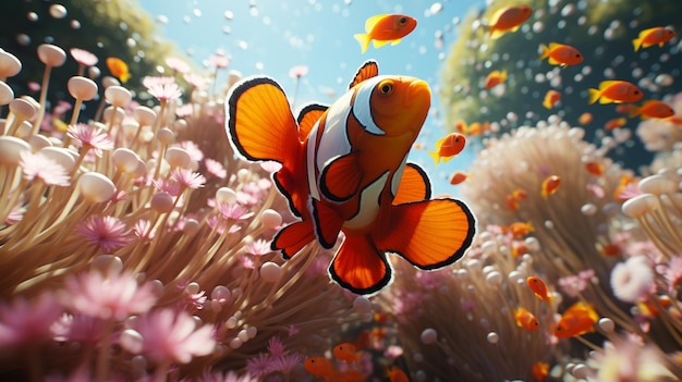 fresh water aquarium fish HD 8K wallpaper Stock Photographic Image