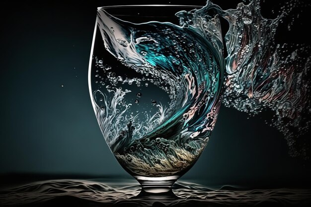 Photo a fresh water glass