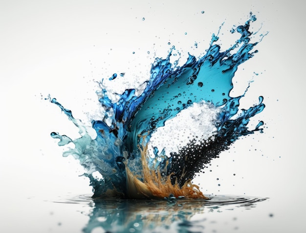 Photo fresh water splash background created with generative ai technology