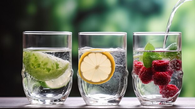 fresh water with fruits slimming and healthy lifestyle