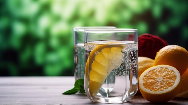 fresh water with fruits slimming and healthy lifestyle